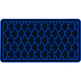 Fish Scales (Charcoal Over Blue)