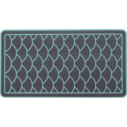 Fish Scales (Grey Over Seafoam Green)