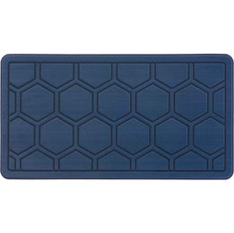 Hexagon (Charcoal Over Blue)